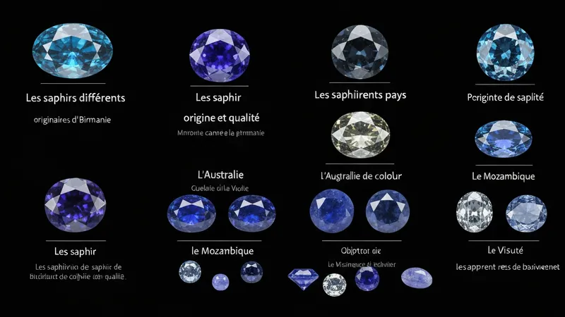 Les saphirs de différents pays : origine et qualité
